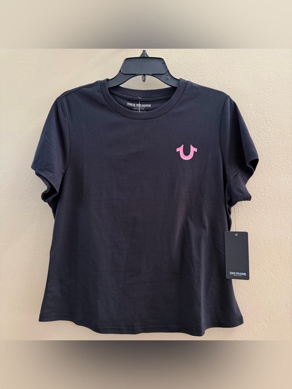 Authentic Brand New True Religion Women's Black Short Sleeve Tee With Tag